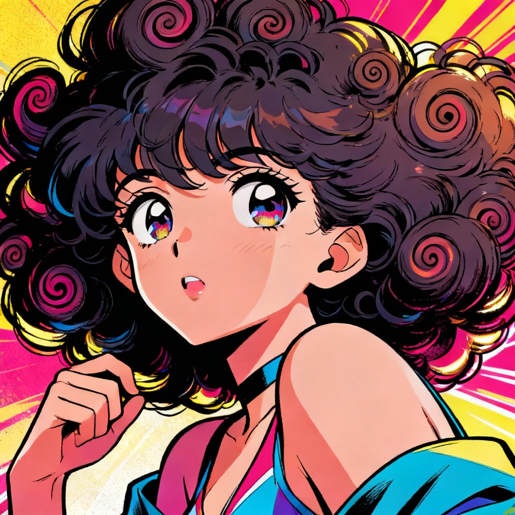 AI Curly Anime Character