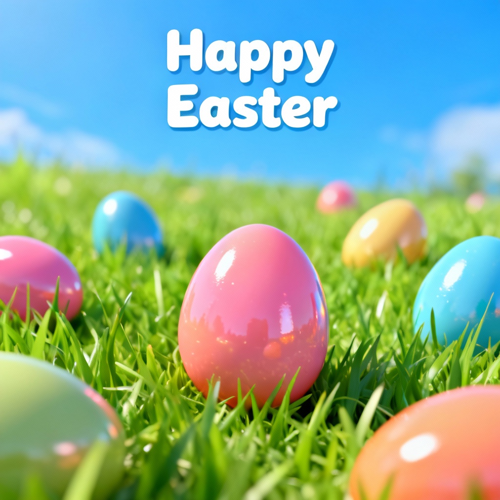 AI 3D Candy Egg Hunt Scene