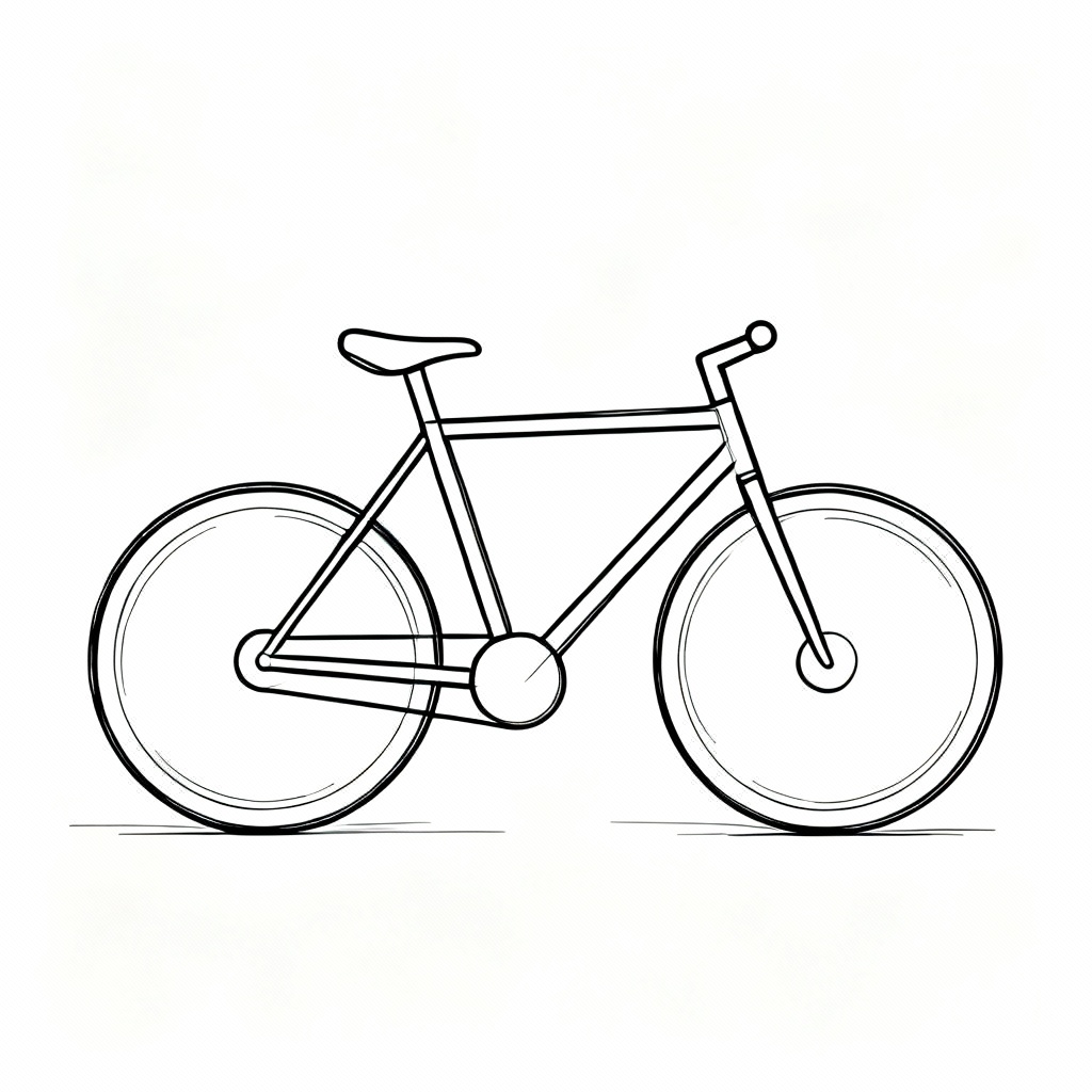 Simple bicycle outline drawing