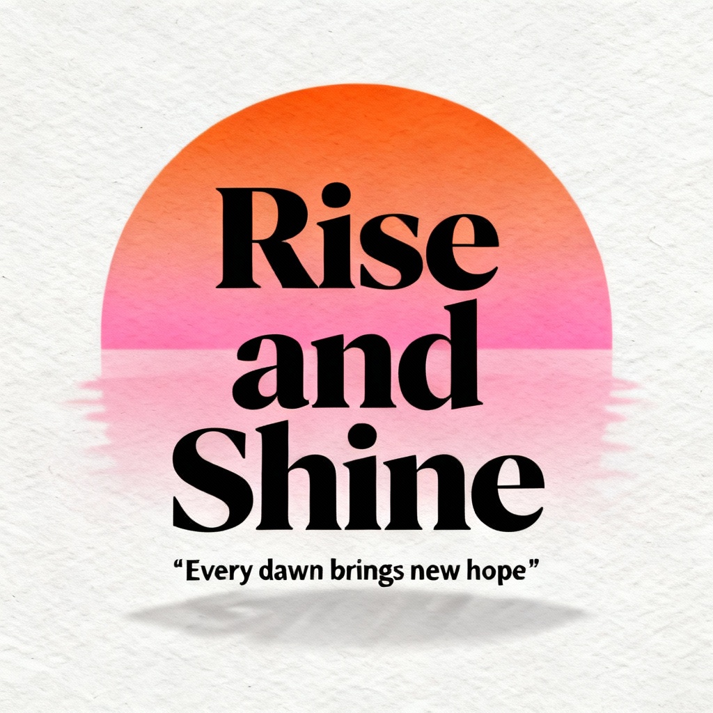 AI generated inspirational quote poster with sunrise gradient