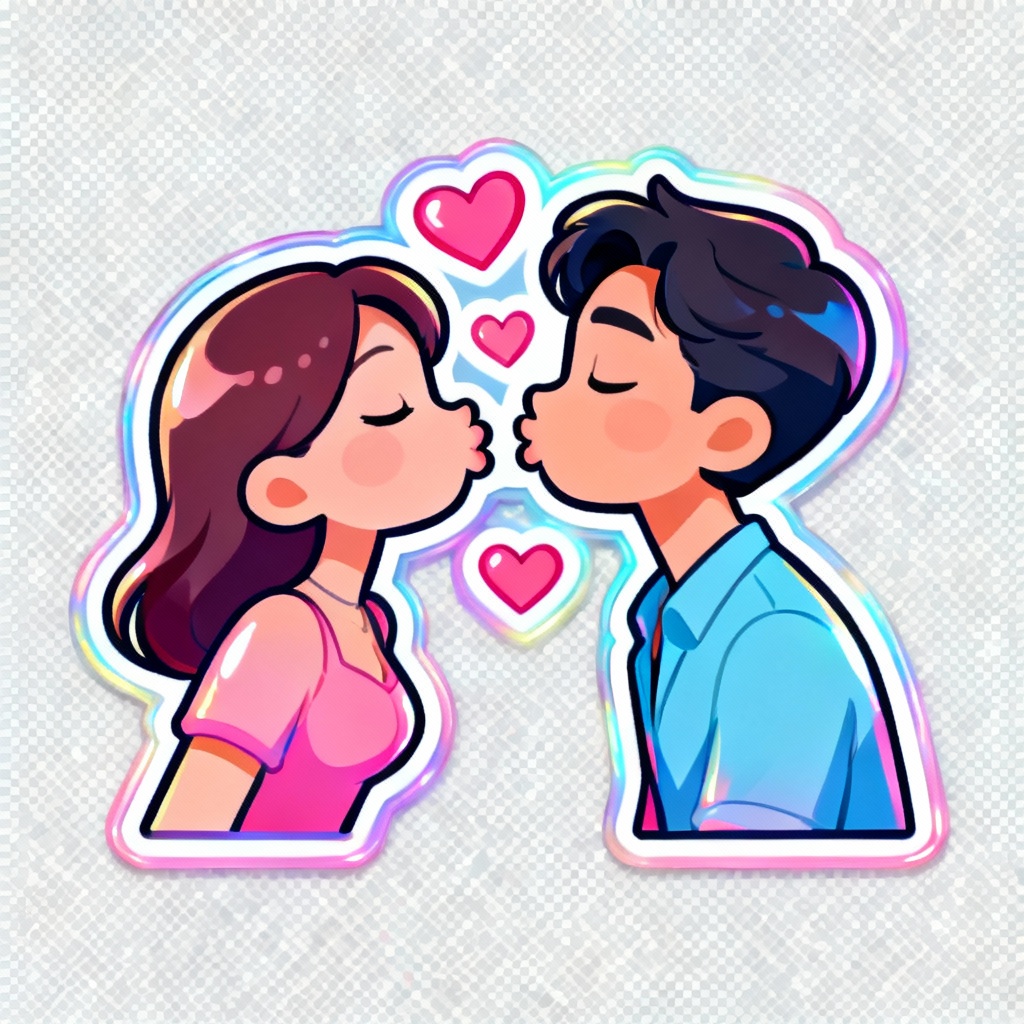 AI Kiss Day chibi sticker