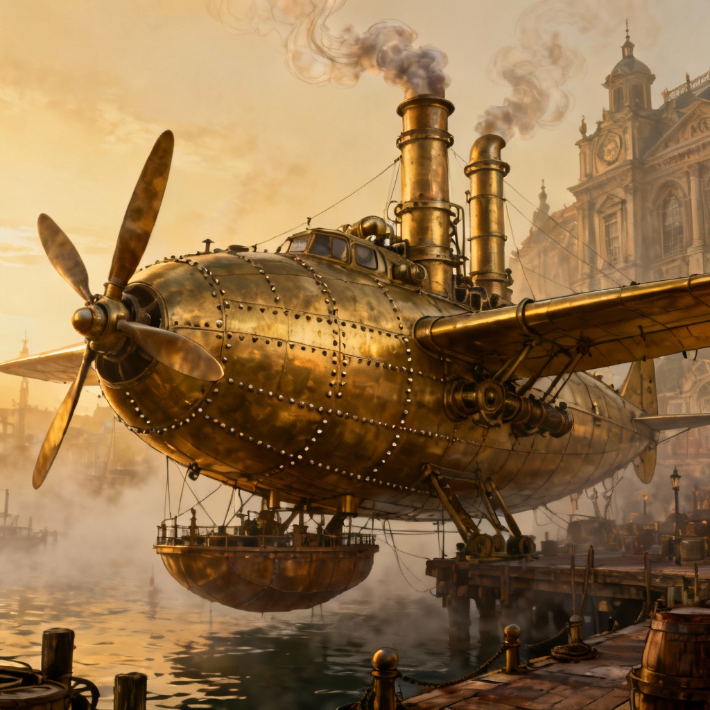 AI Steampunk Airship
