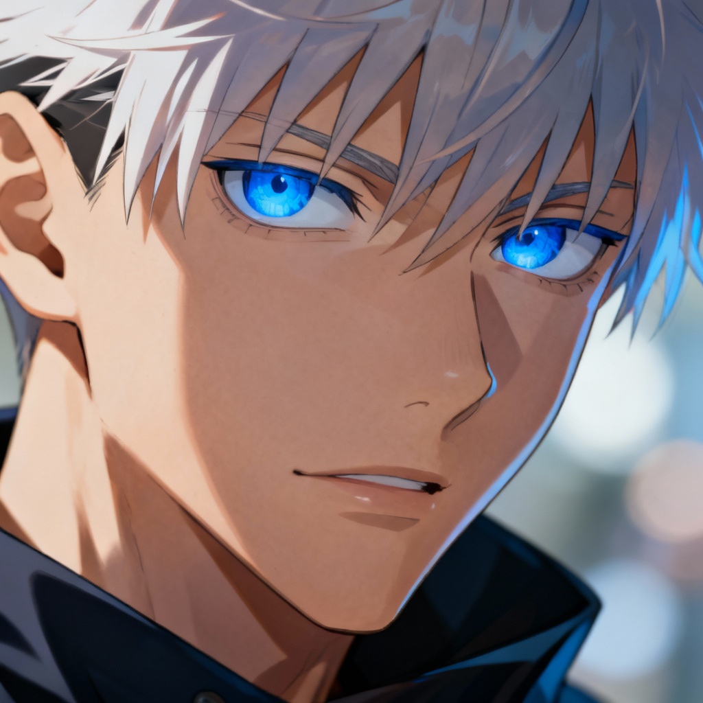AI Gojo Saturo Eyes Portrait