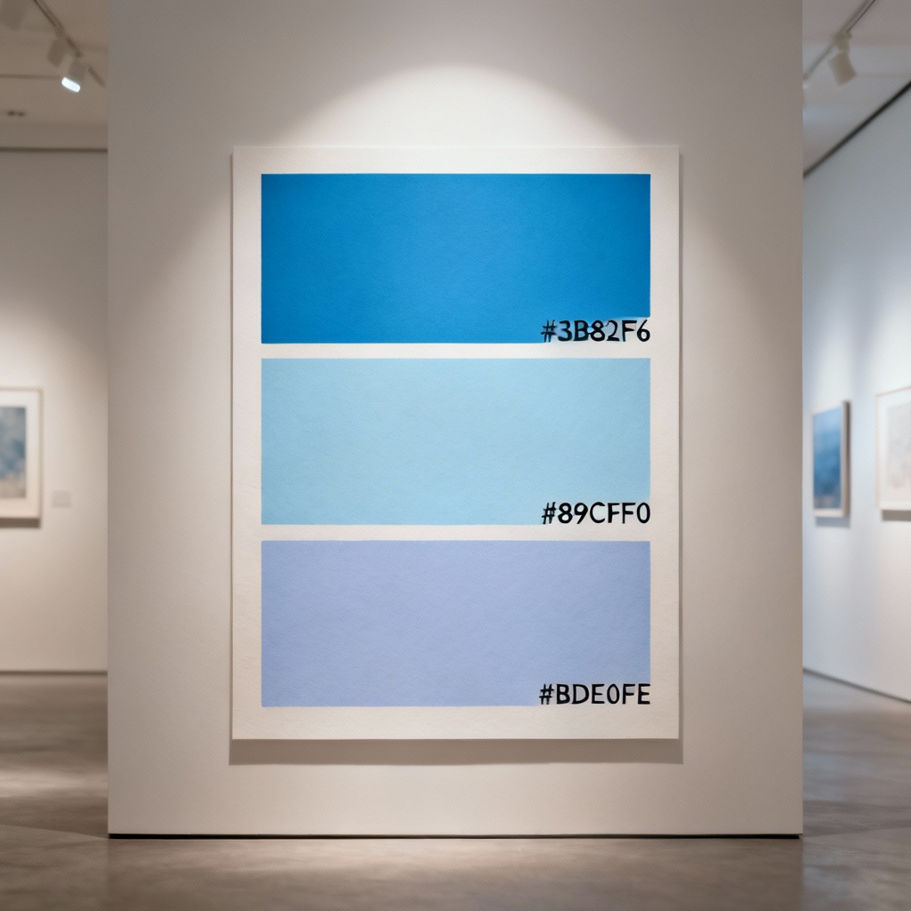 AI cerulean and sky blue poster palette