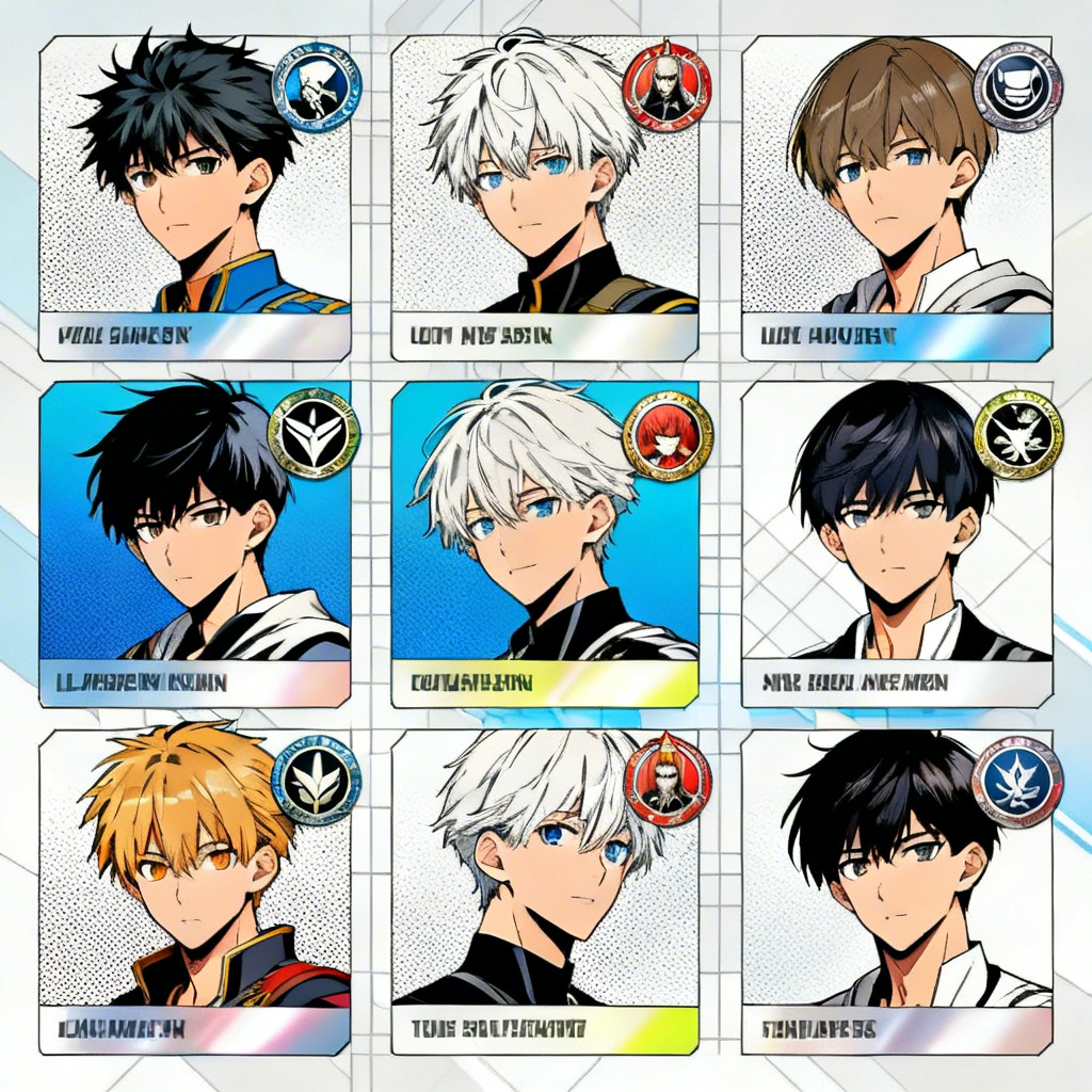 AI One Piece crew collage poster with character panels and icons