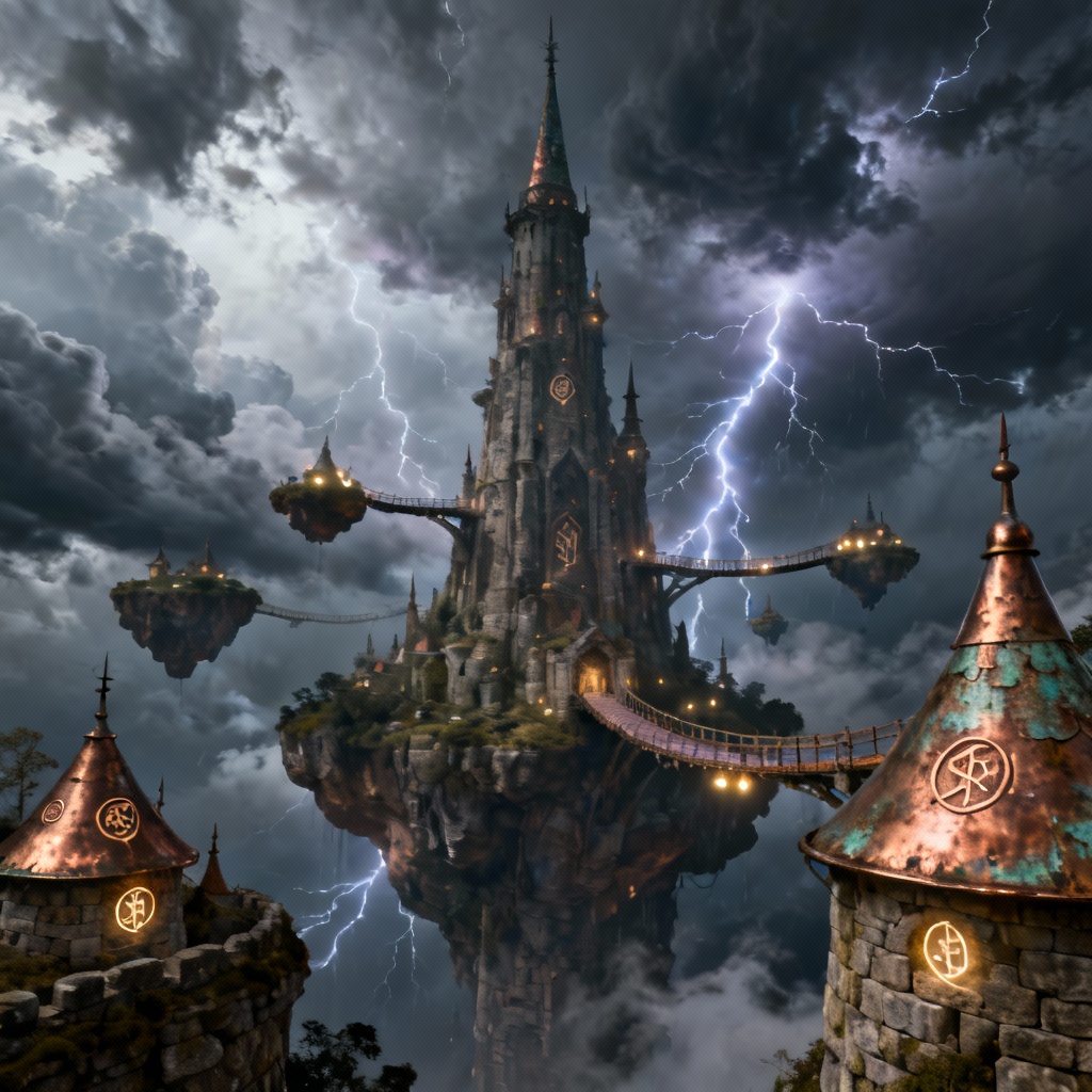 AI fantasy wizard spire citadel