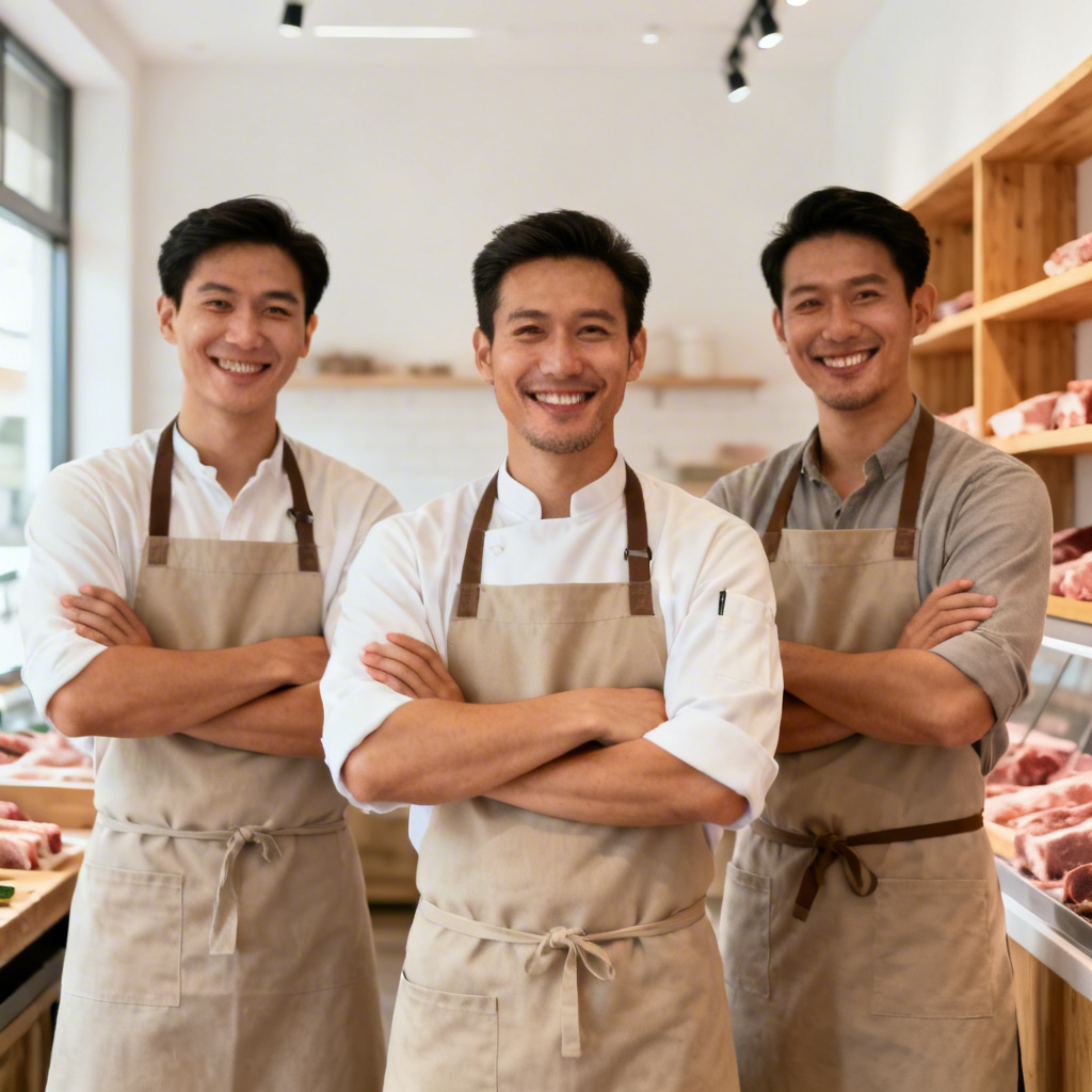 AI butcher team group photo