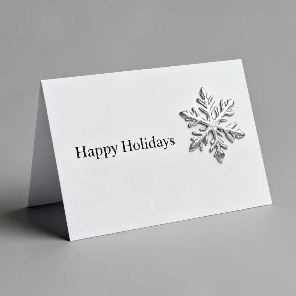 Minimal corporate happy holidays card