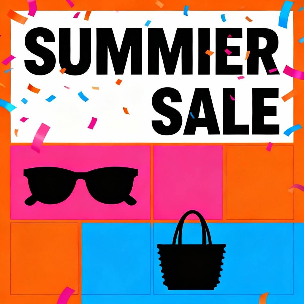 Seasonal sale social post visual with bold headline area