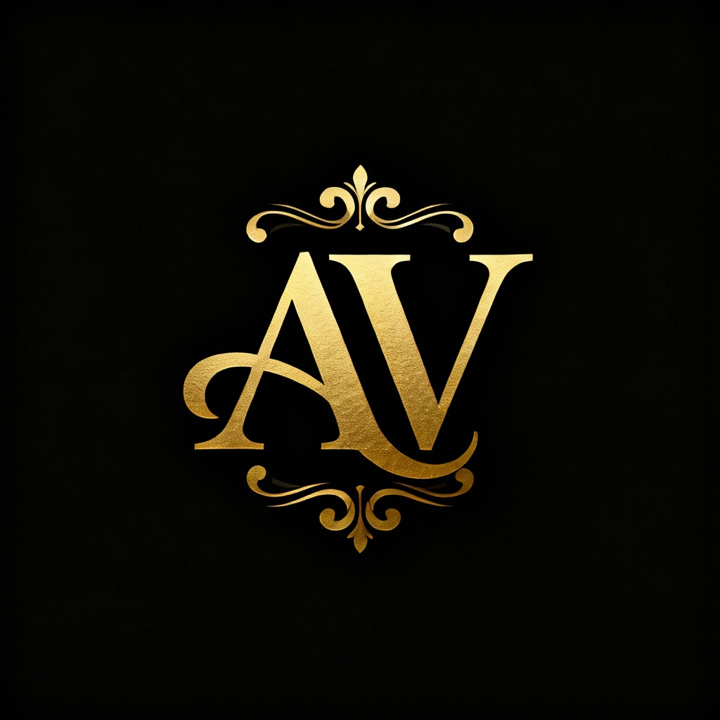 Luxury gold monogram logo