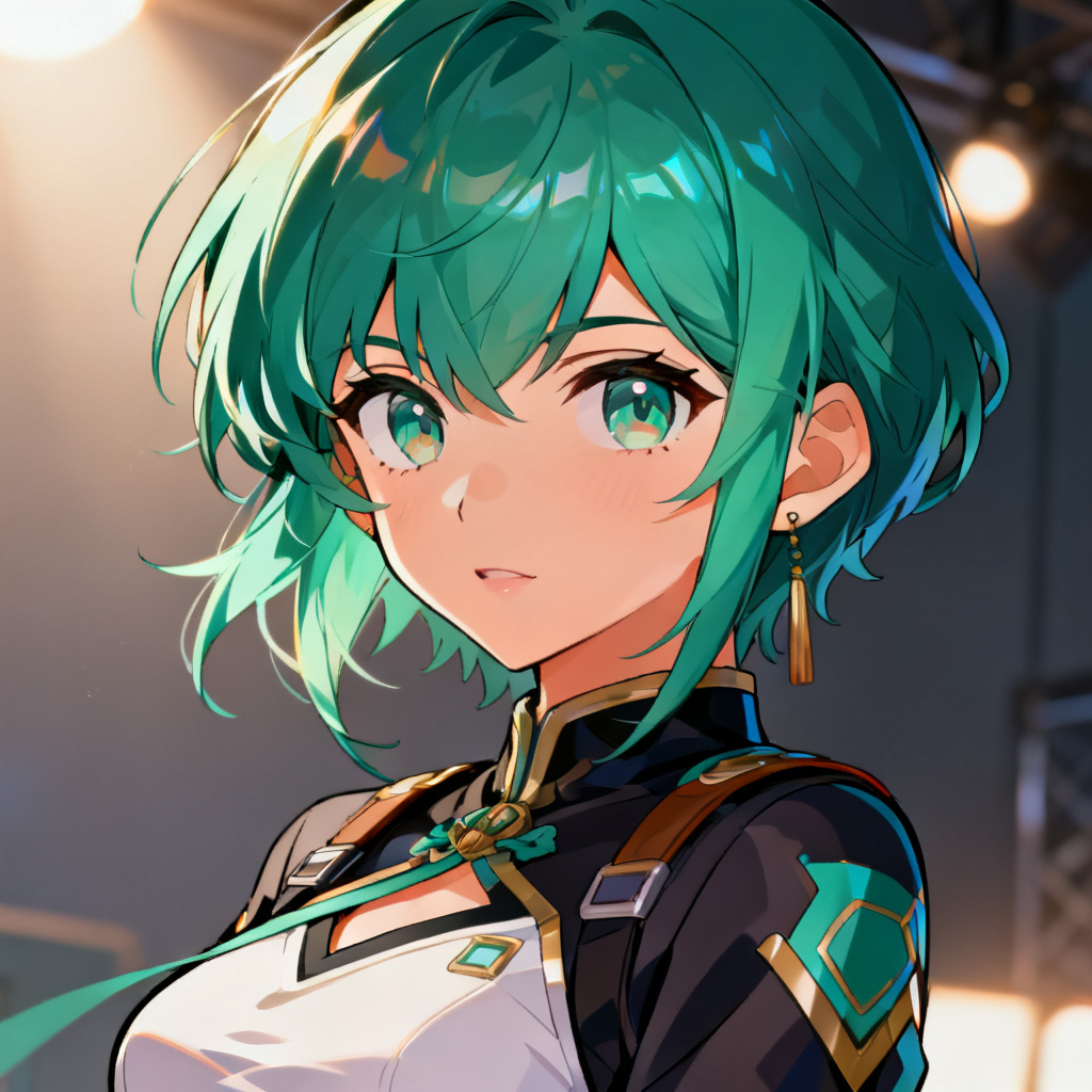 Anime OC portrait with vibrant lighting and dynamic pose