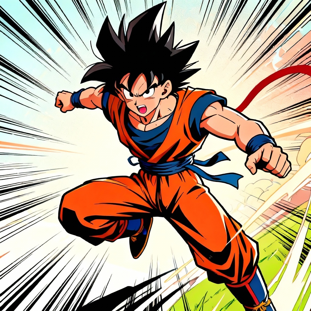 AI anime character with gravity-defying spiky hair