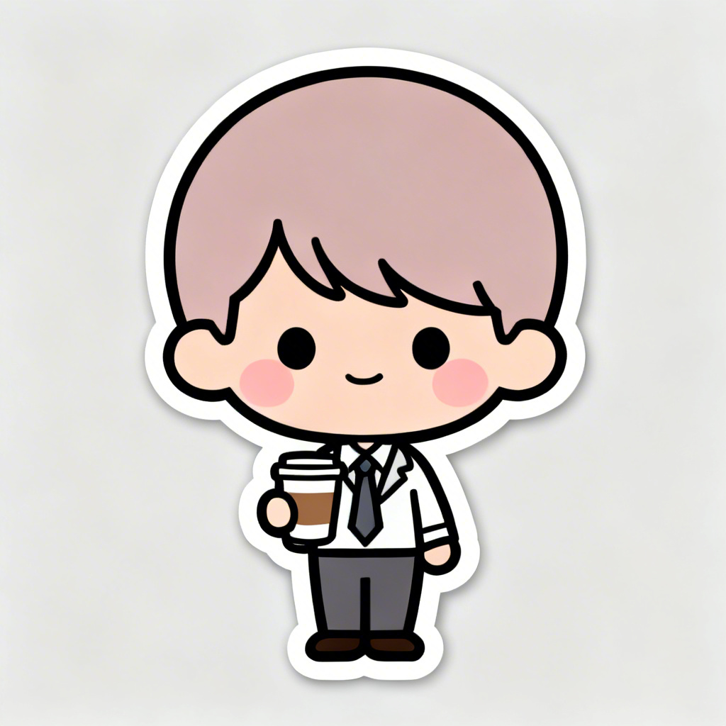 AI kawaii big head cartoon office avatar