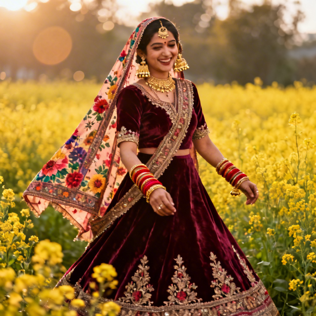 AI Punjabi bride wearing kalire and chooda