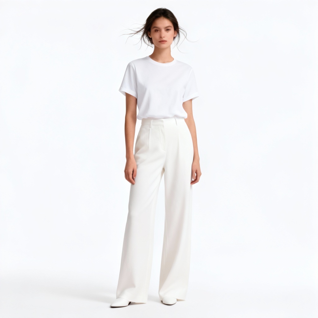 AI Model Hair Spill Fix On White Background