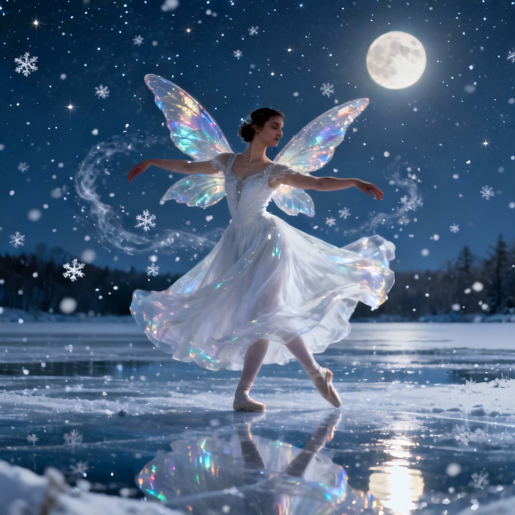 AI Starlit Ice Dancer Fairy
