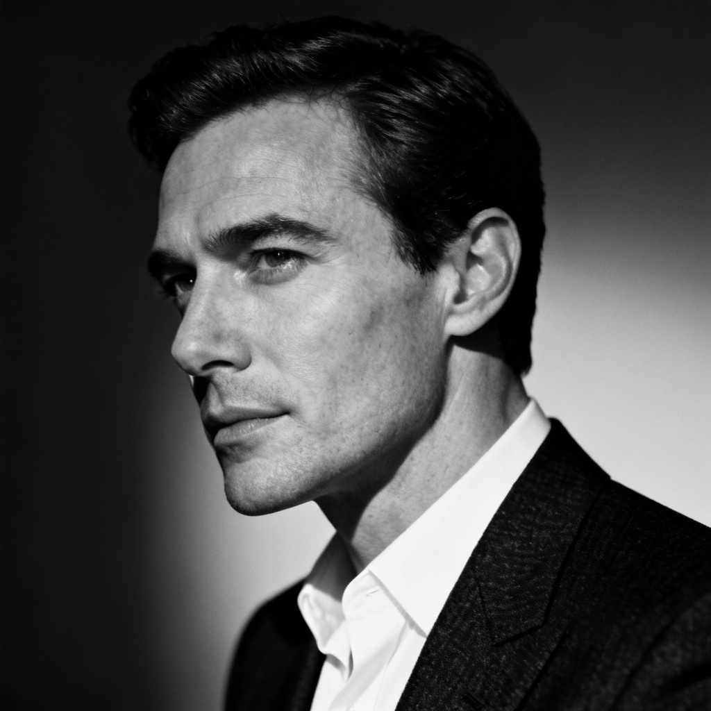 AI Black And White Formal Portrait