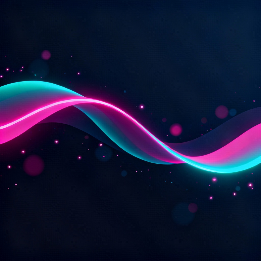 AI vaporwave neon waves dark wallpaper