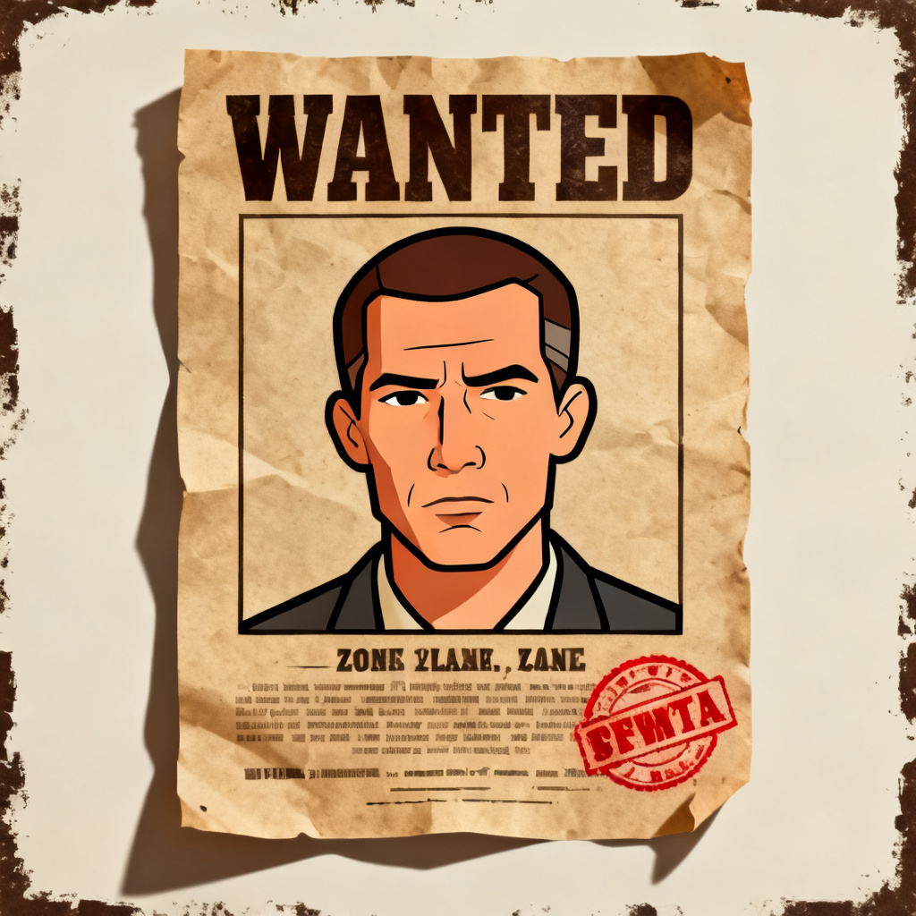 GTA wanted poster effect portrait