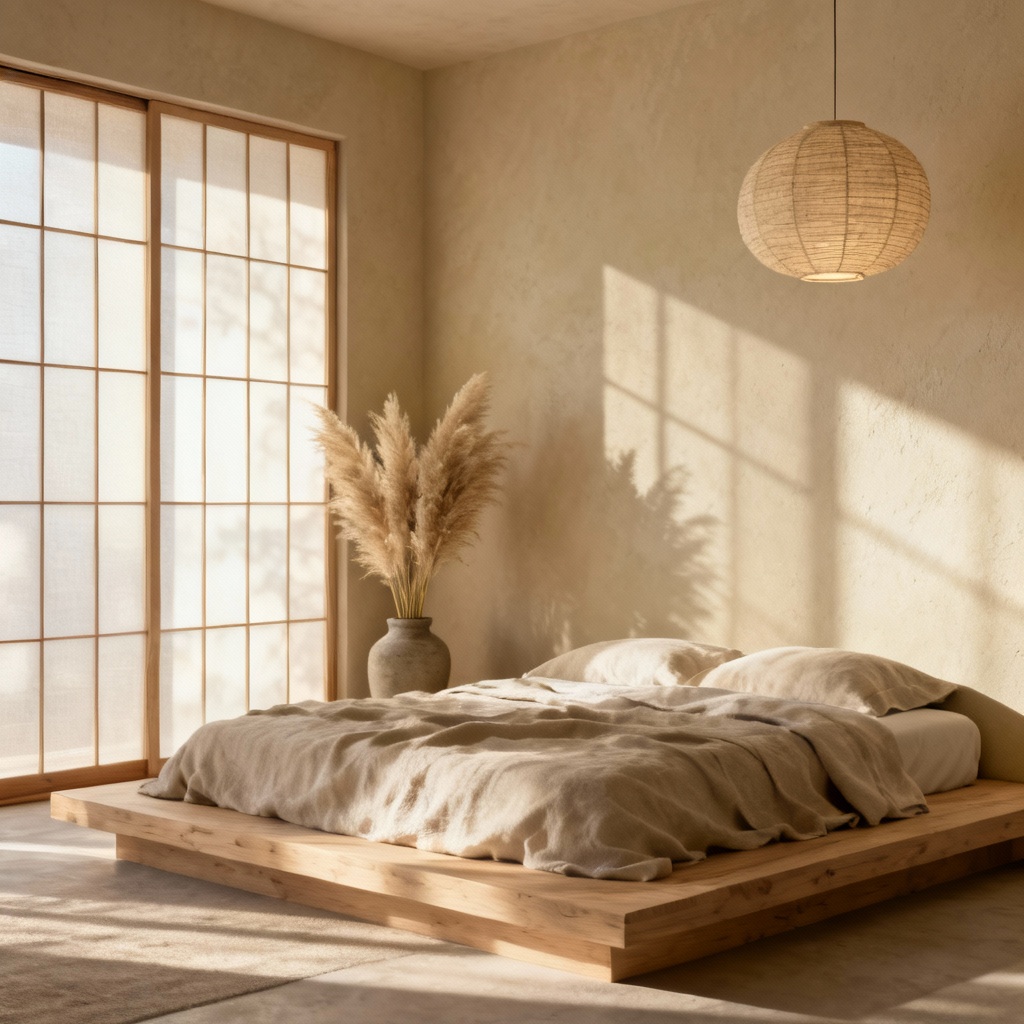 AI Japandi bedroom furniture set