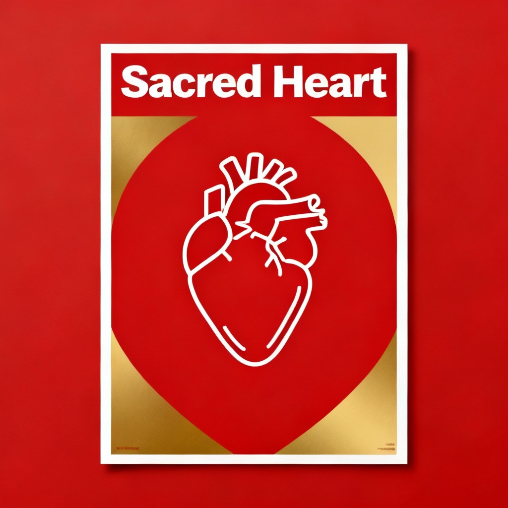 AI Sacred Heart Catholic poster