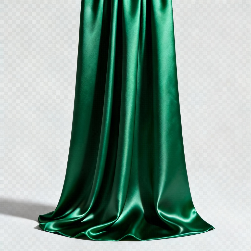 AI emerald charmeuse drapery texture