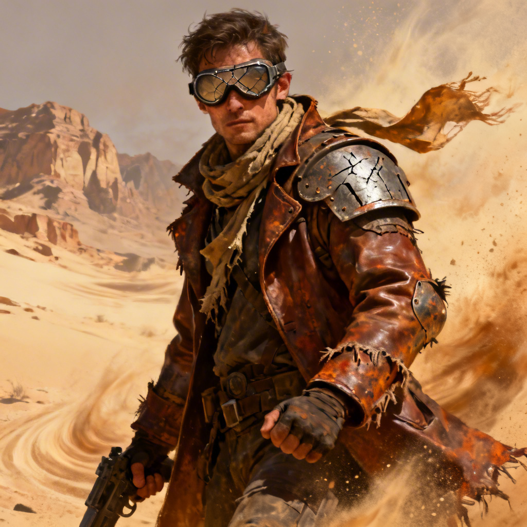 AI character concept of a desert ranger nomad