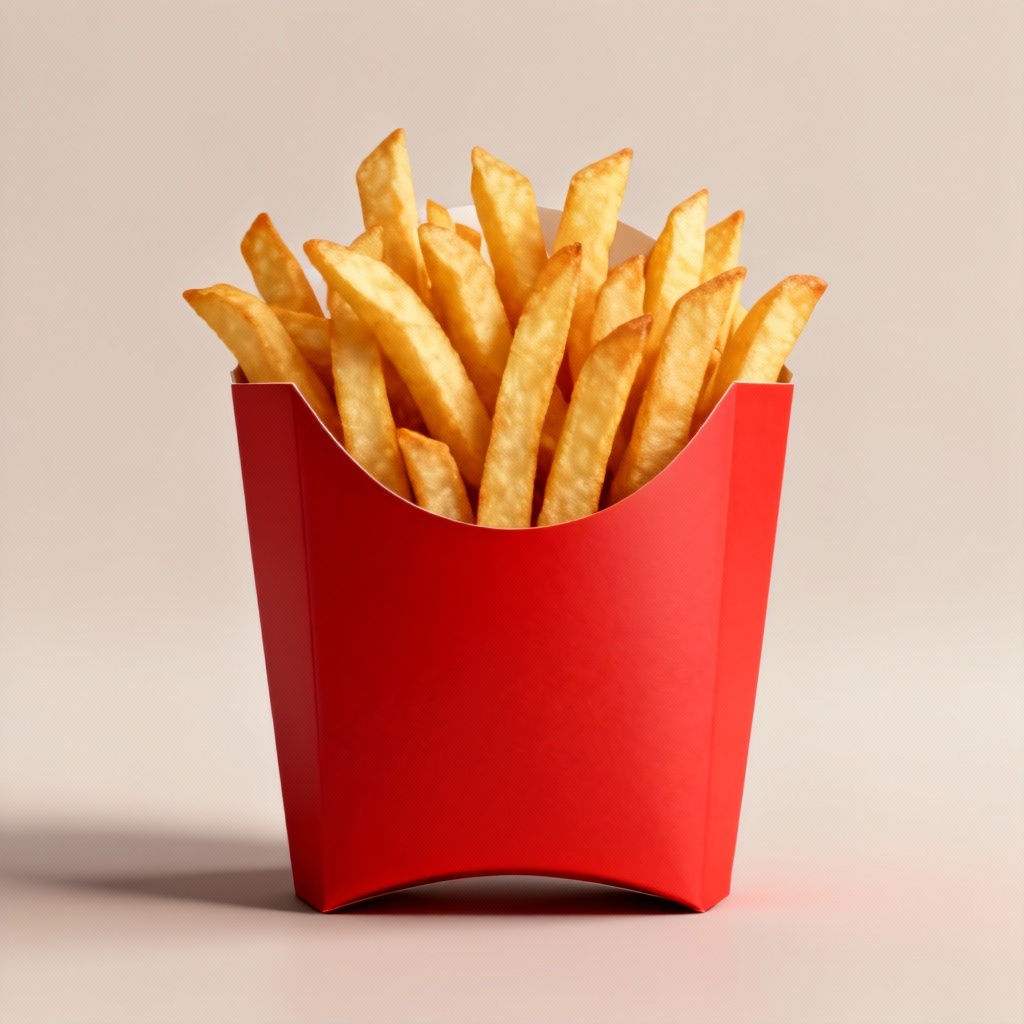 AI fries packaging mockup for branding