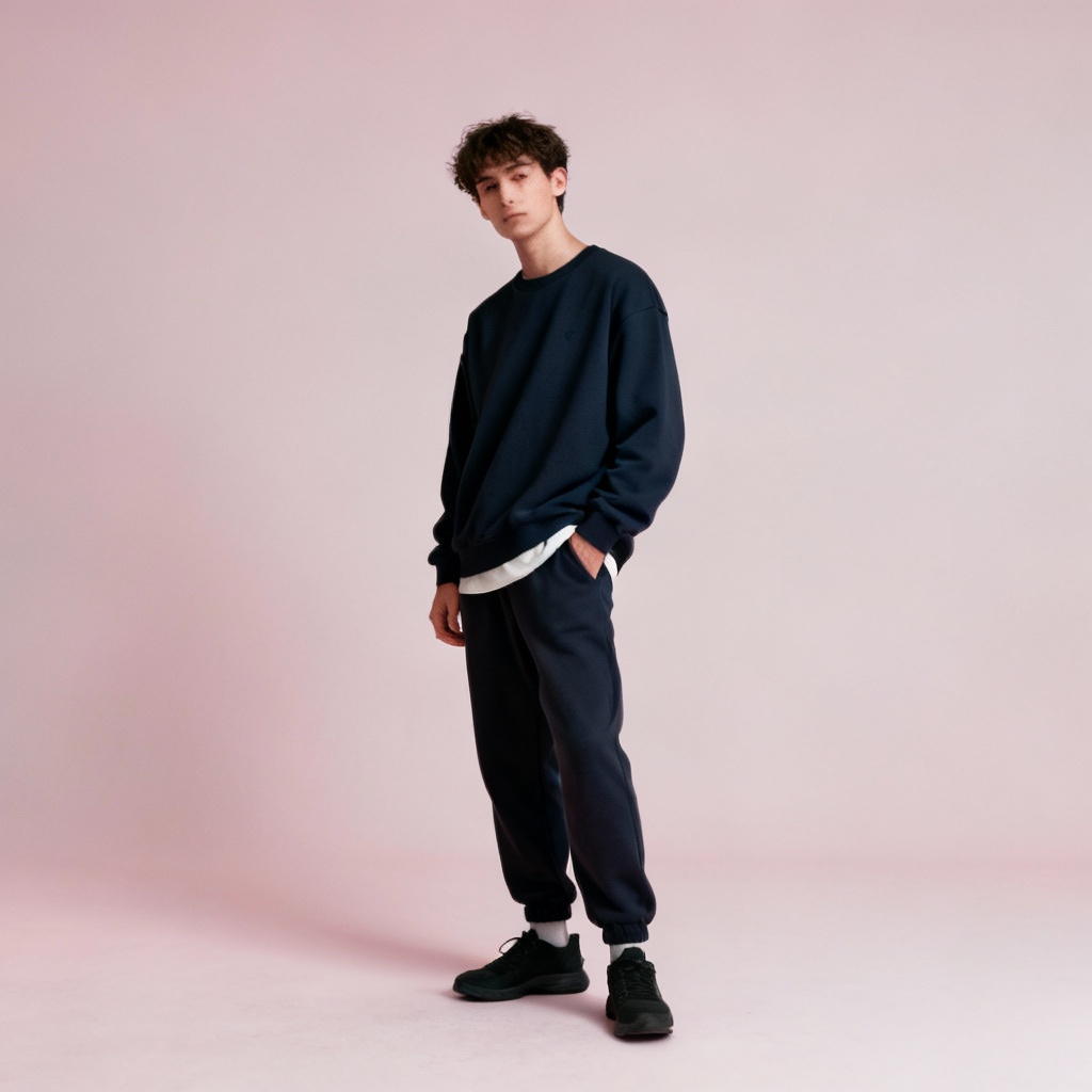 AI casual pose generator sample of a relaxed streetwear standing pose