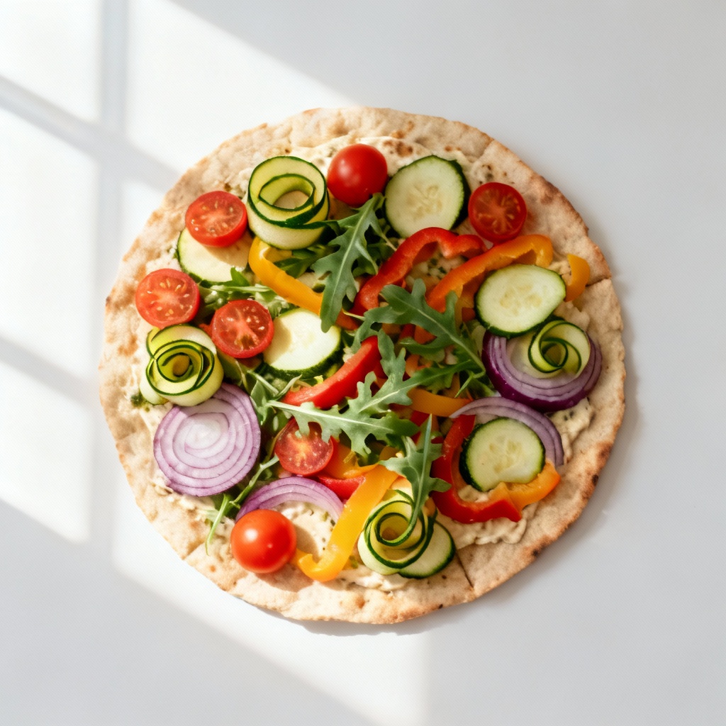 AI Vegan Rainbow Veggie Flat Lay