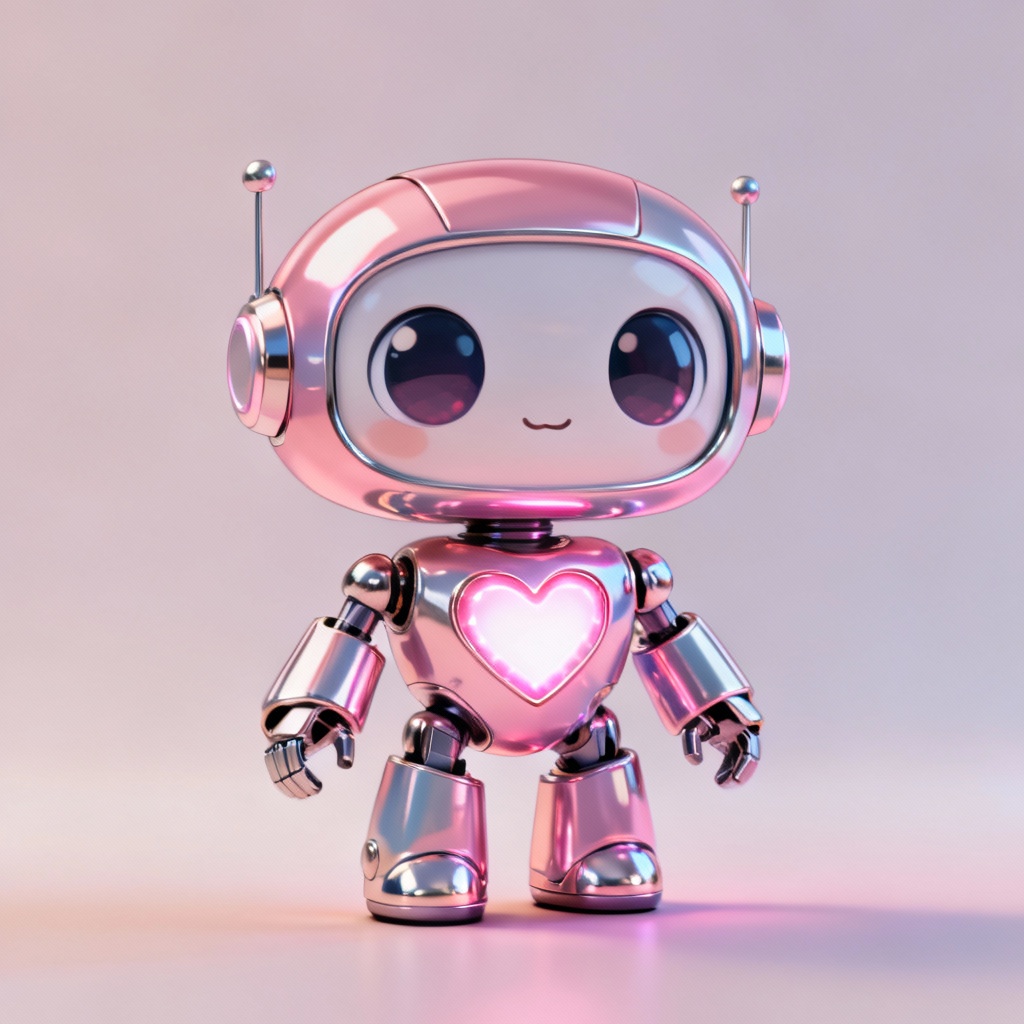 AI chibi robot mascot