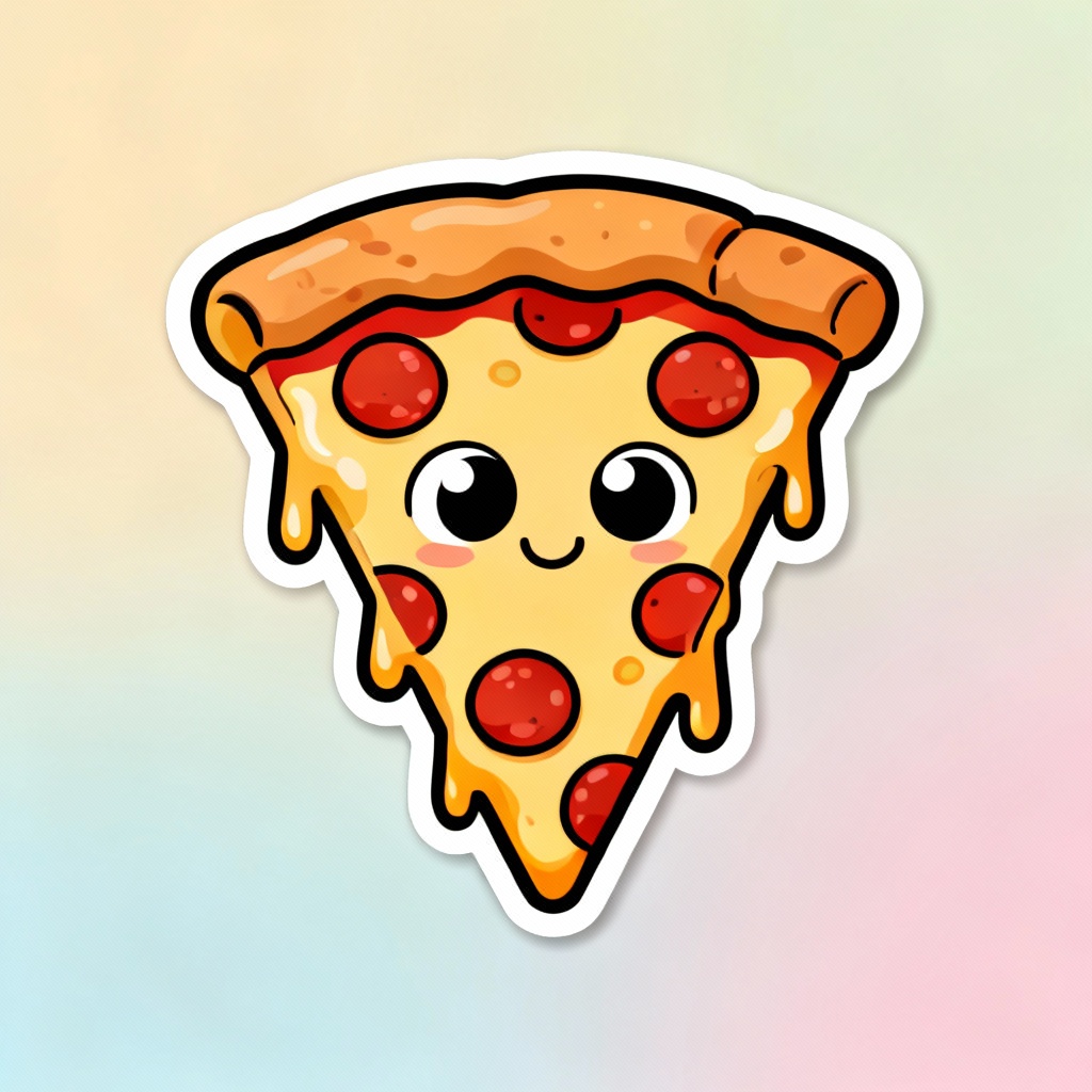 AI Anime Cute Pizza Mascot