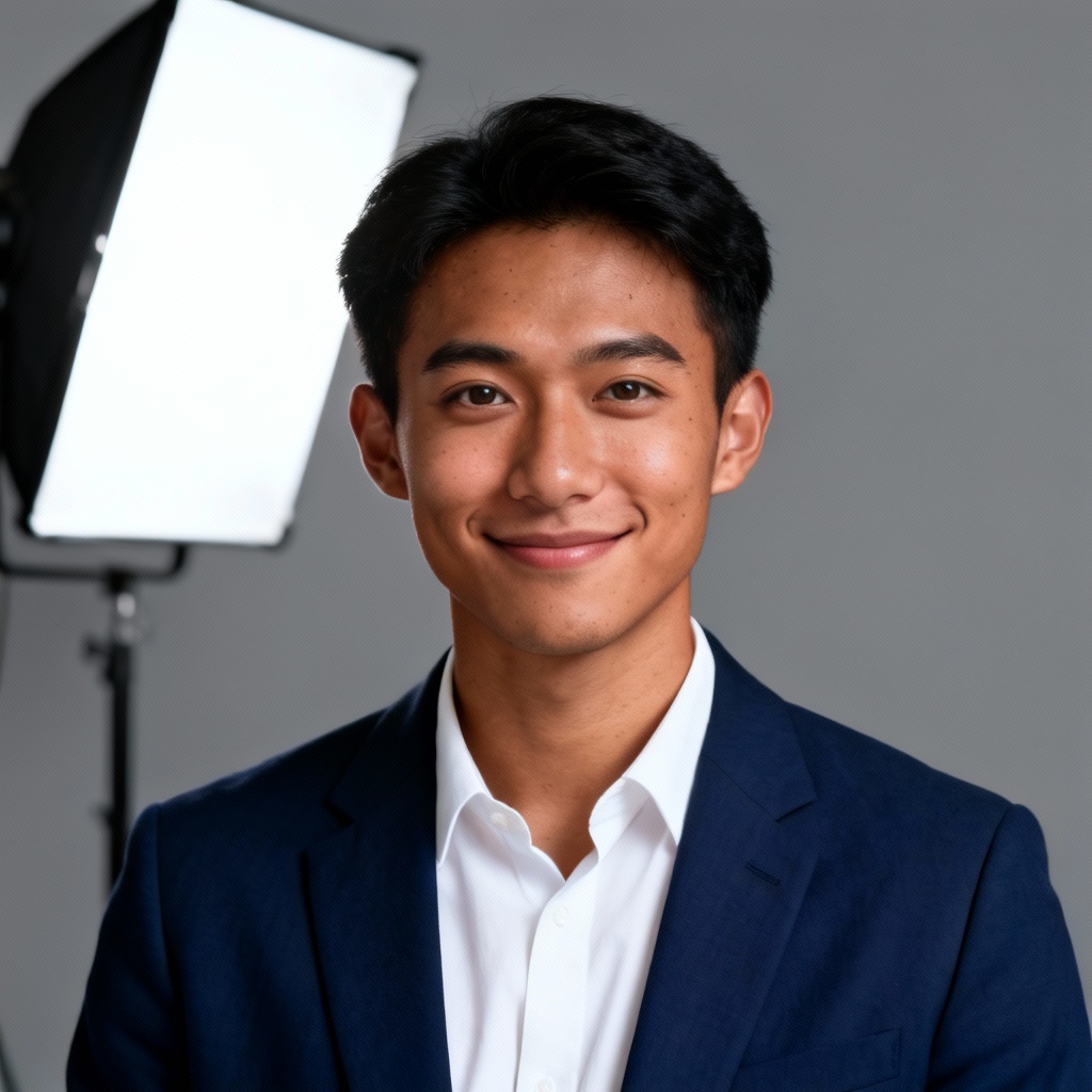 AI Studio Headshot on Neutral Gray