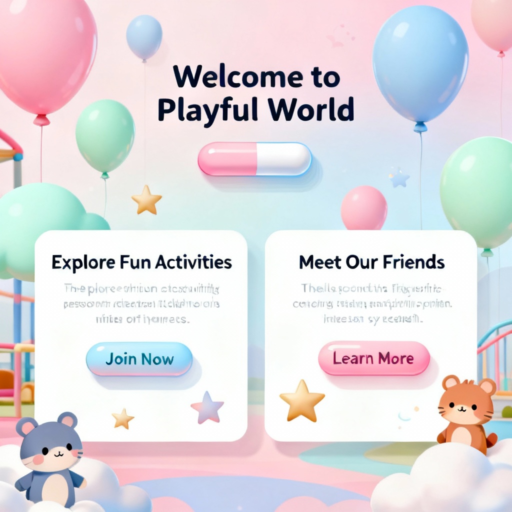 AI pastel playful website theme