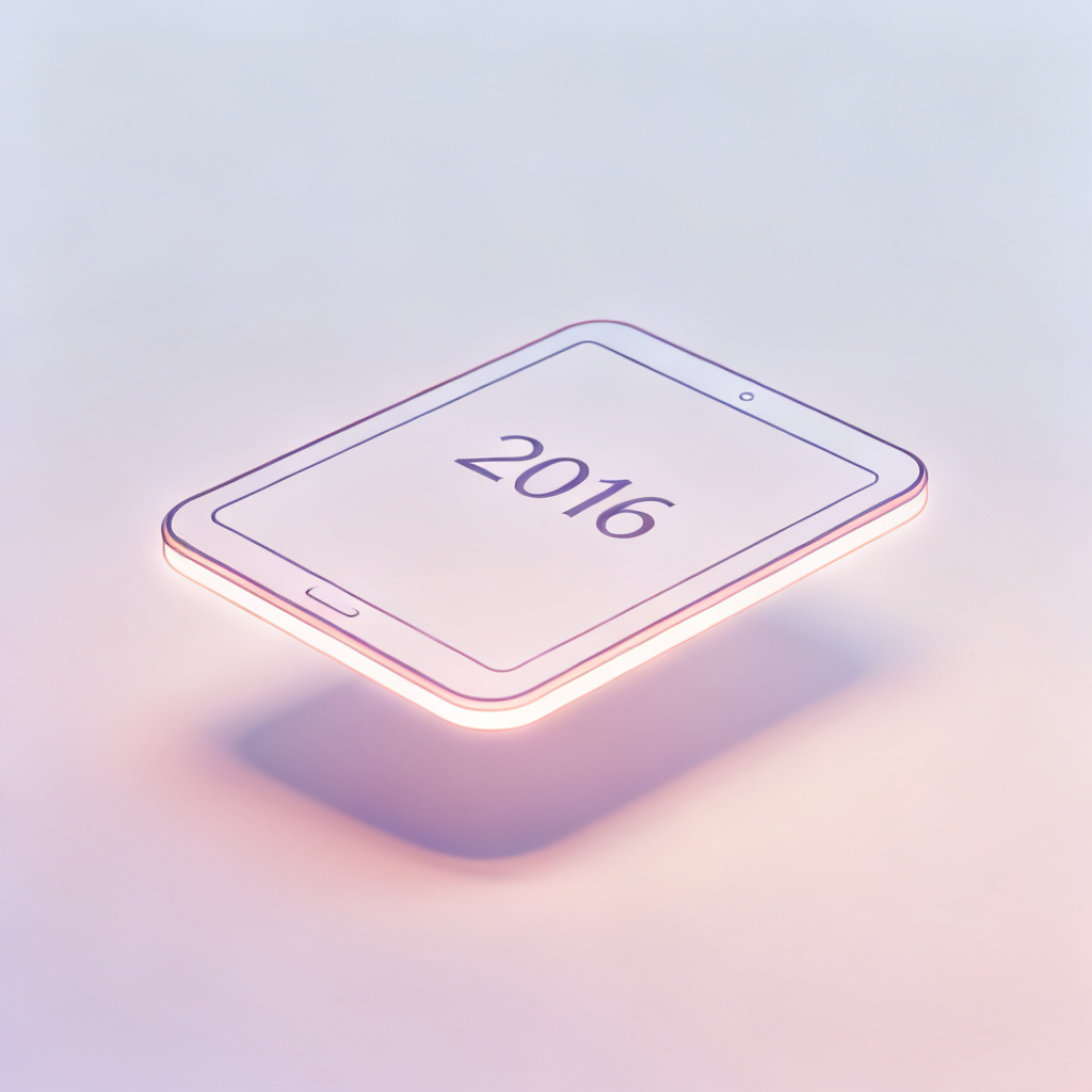 AI minimal tech product image in 2016 style