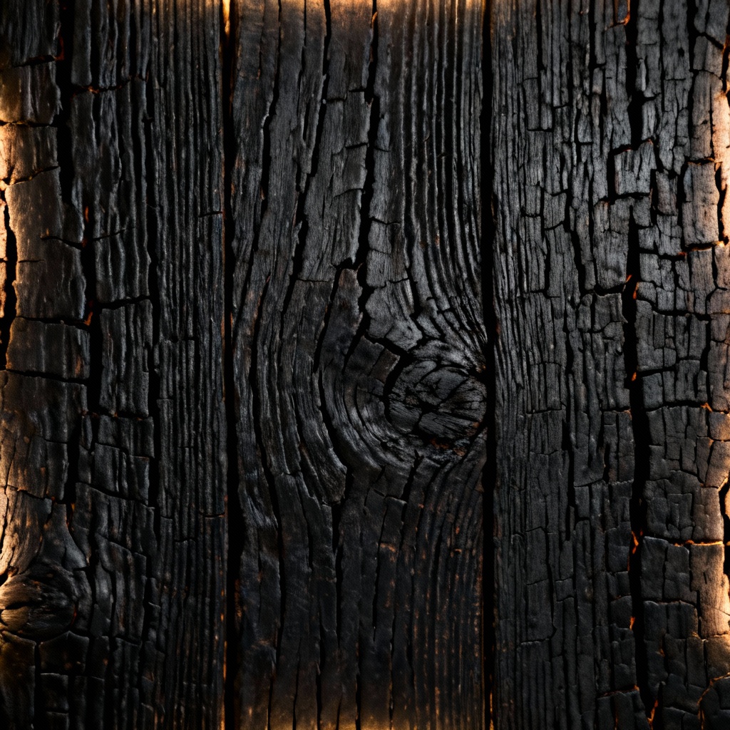 AI black charred wood background