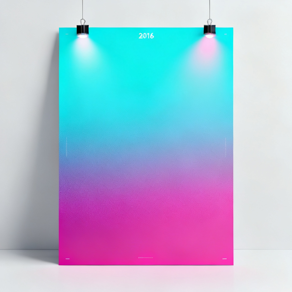 AI 2016 duotone gradient portrait poster