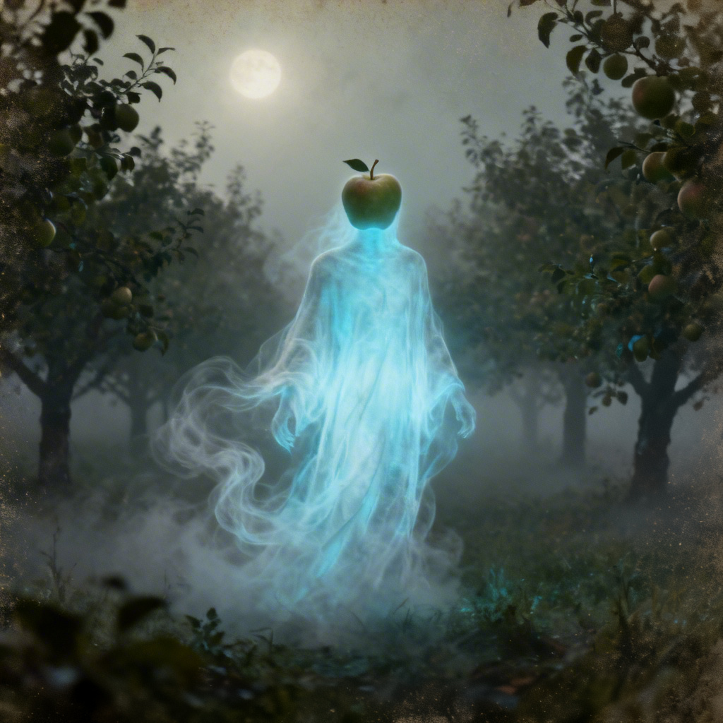 AI Haunted Orchard Apple Spirit