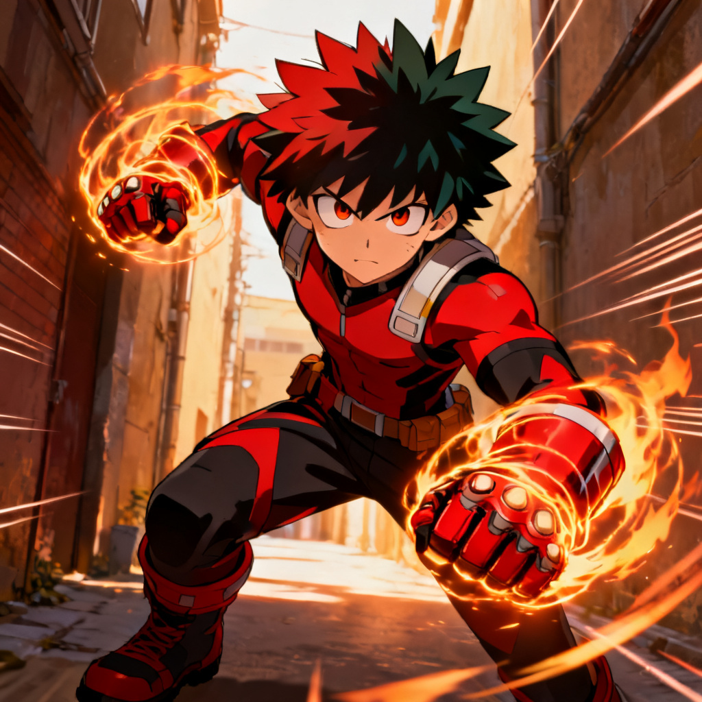 AI MHA OC Fire Quirk Hero
