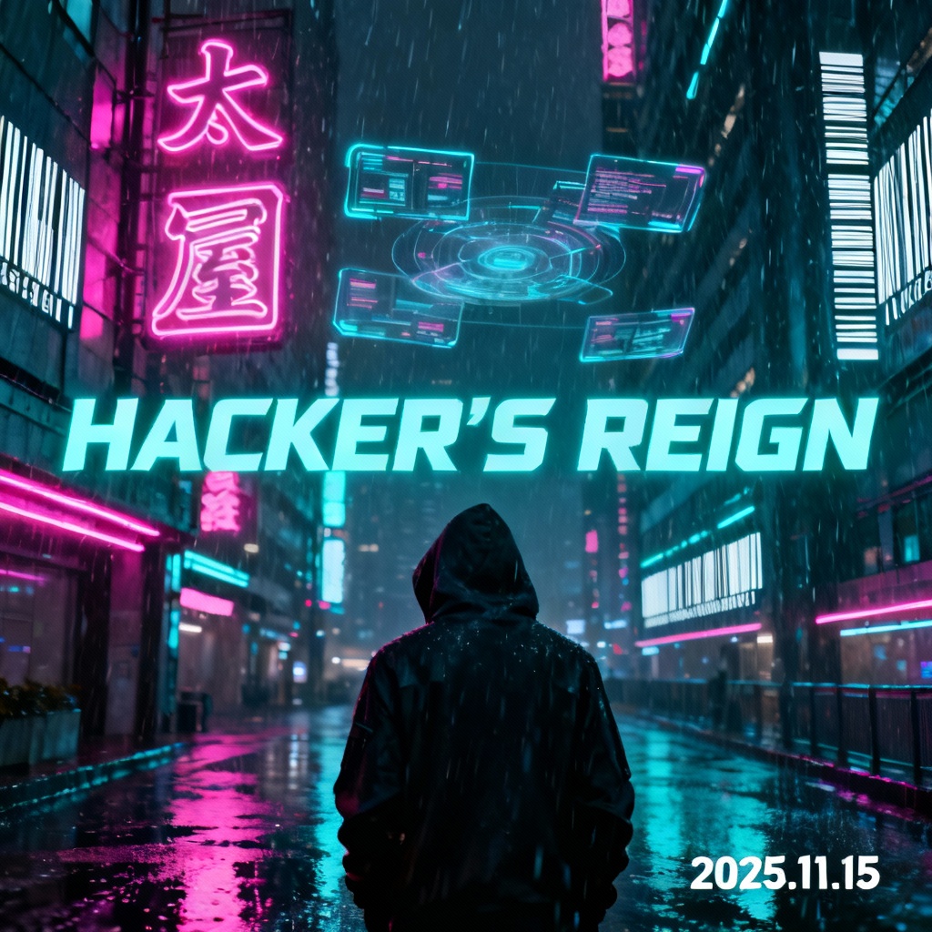AI cyberpunk sci fi poster