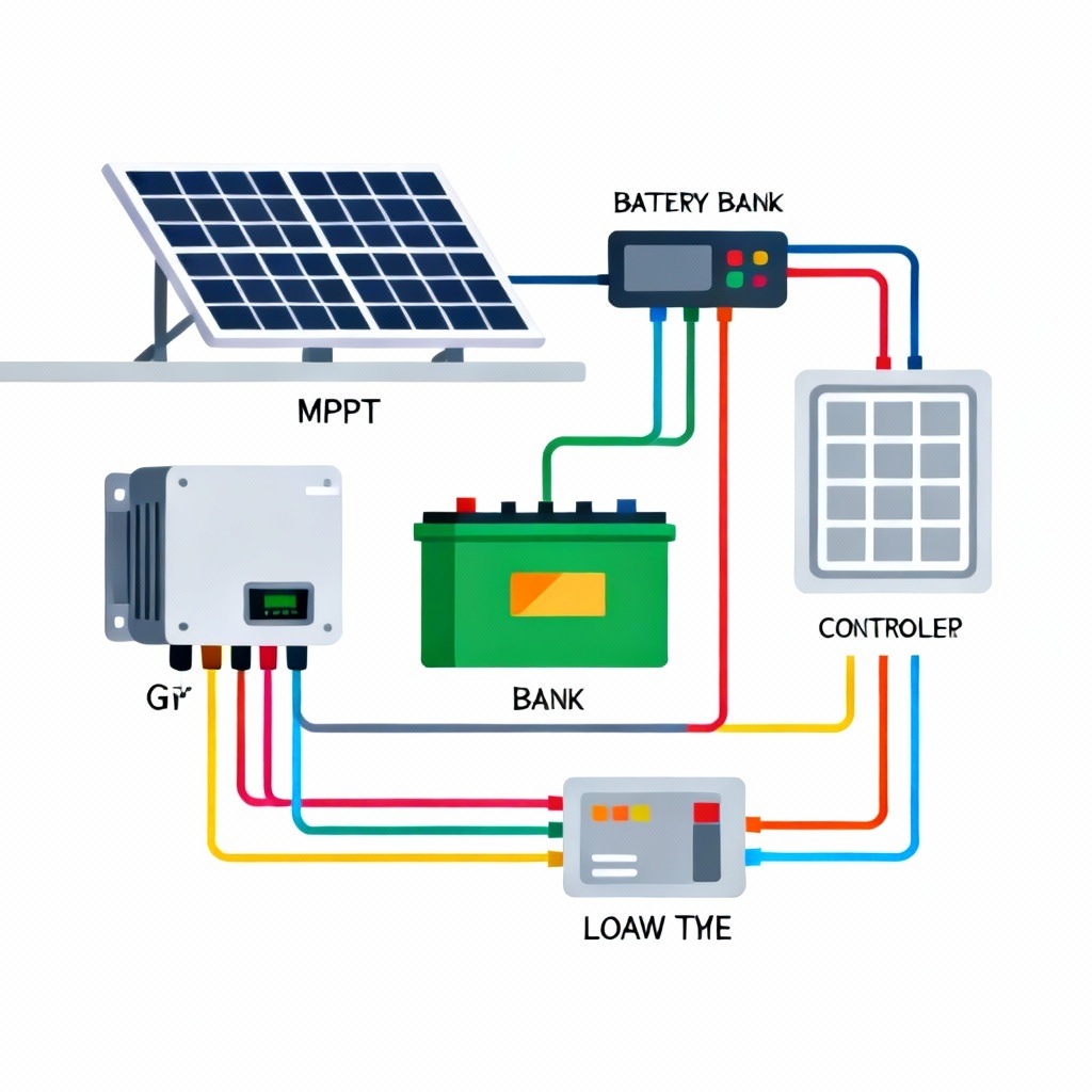 AI solar inverter and microgrid schematic diagram