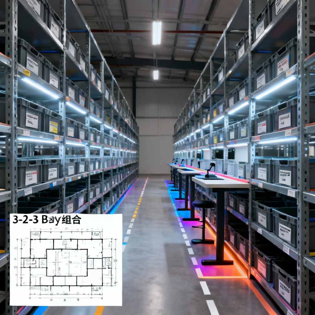 Boltless shelving rows for e-commerce small parts