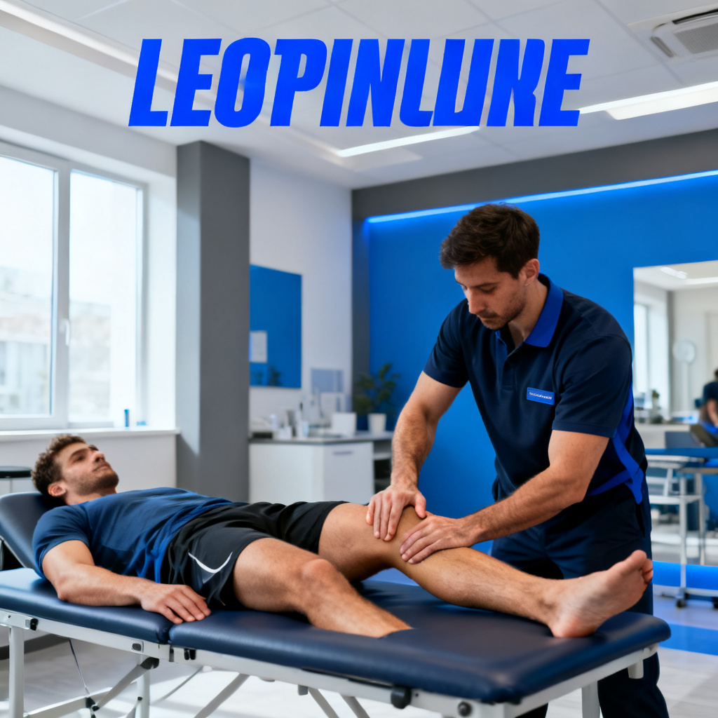 AI sports massage clinic advertisement concept