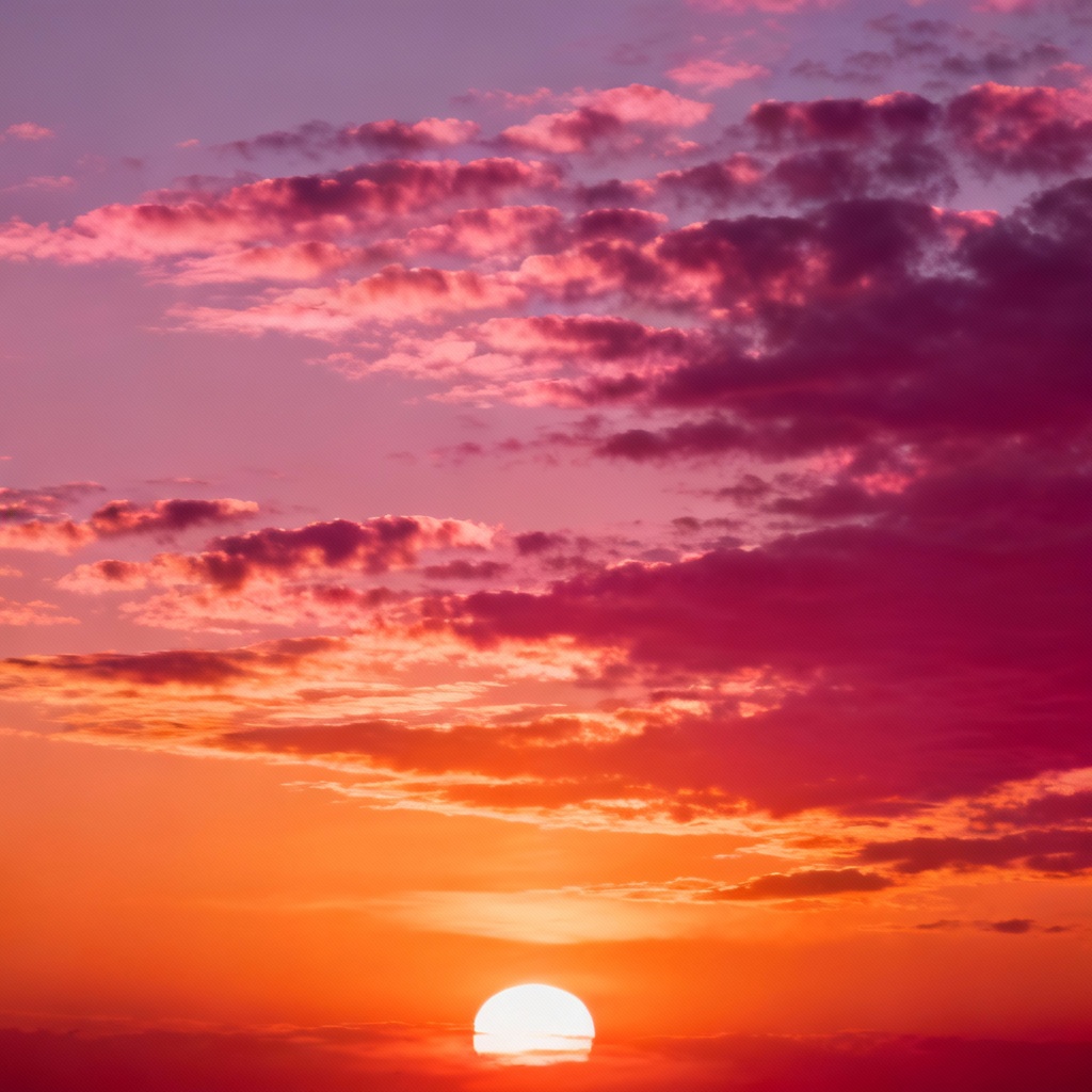 AI sunset sky background with warm clouds