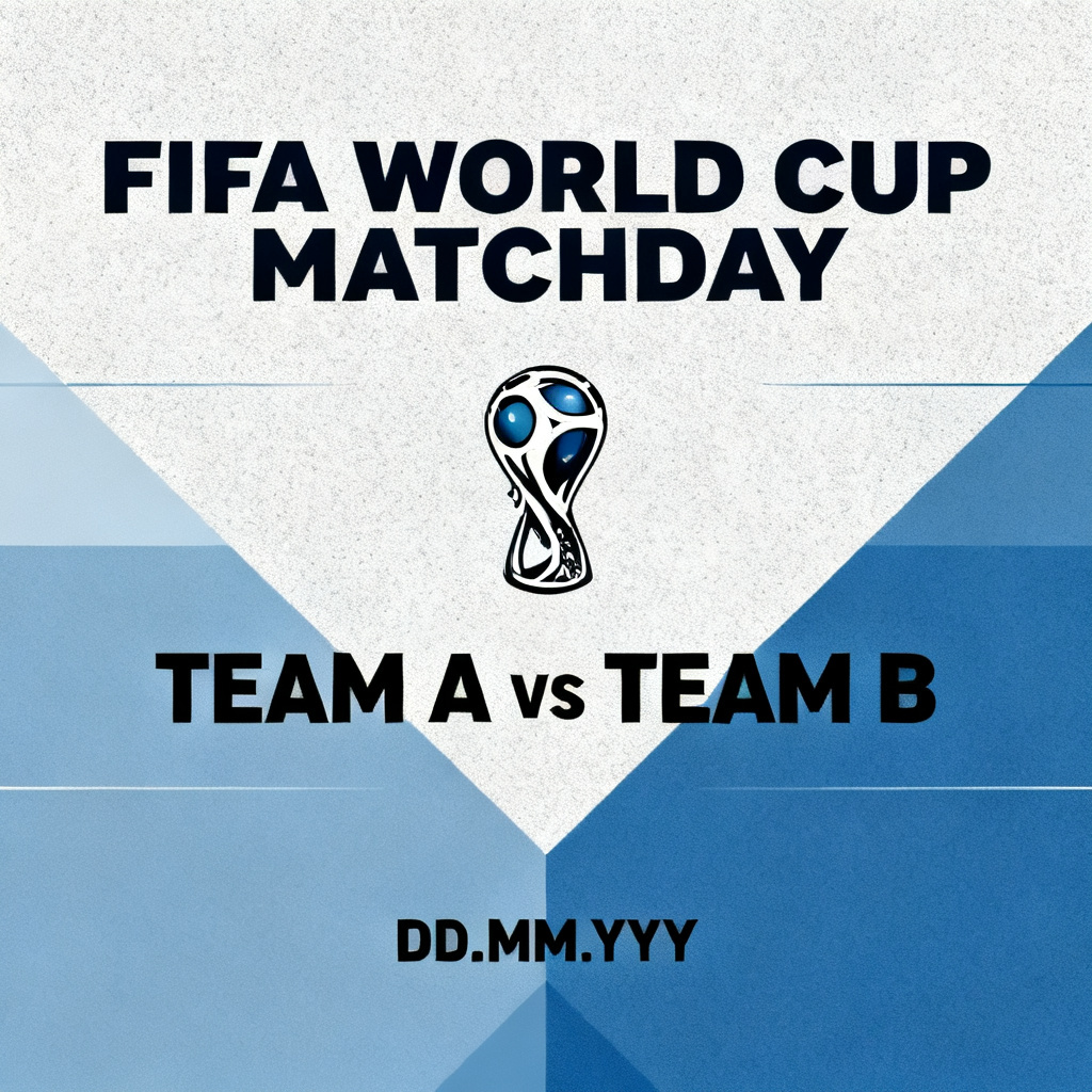 AI minimalist fifa-worldcup matchday poster
