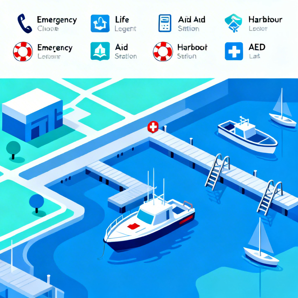AI harbor emergency response map for water safety