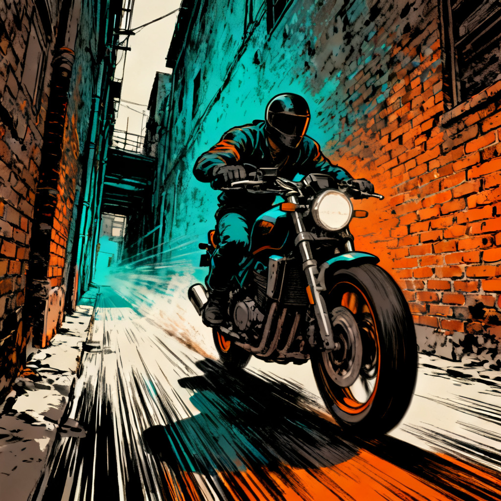 GTA style motorbike alley action