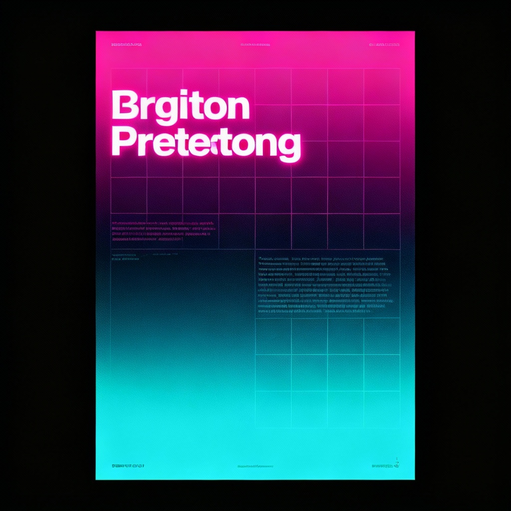 AI sleek neon gradient poster design