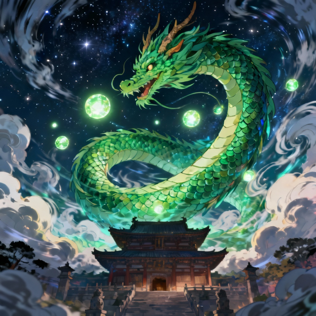 AI Dragon Summoning Night Artwork