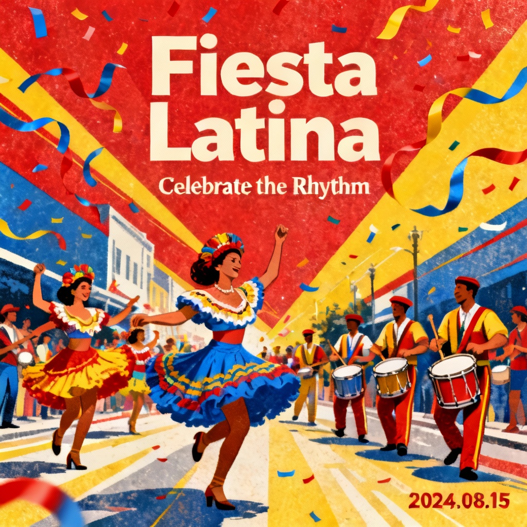 AI festival parade poster artwork
